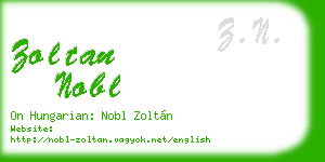 zoltan nobl business card